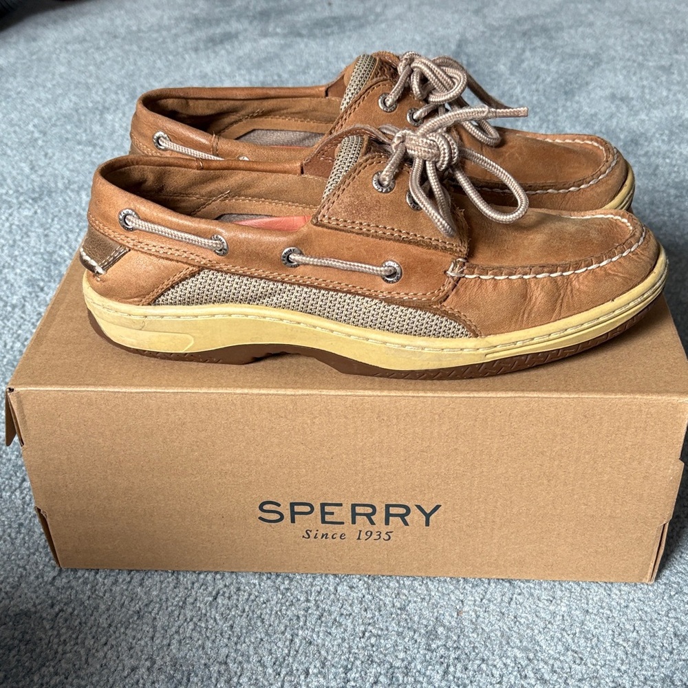 Sperry Men's Tan and Cream Boat Shoes